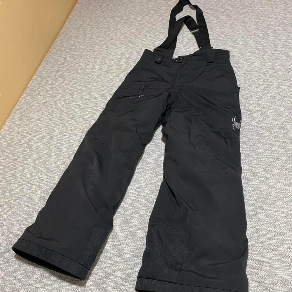 Spyder black ski/snow pants Kids (10) insulated 3M. SKU-A316#skiwear